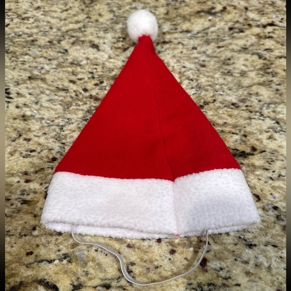 Santa Dog Holiday Christmas Fleece Costume with Santa Hat - Picture 5 of 6
